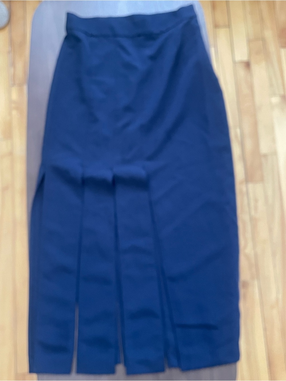Women’s Navy Pleated Front Skirt